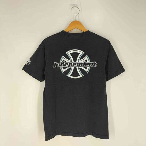 インディペンデント INDEPENDENT 90s メキシコ製 USA FABRIC アイアンクロス 両面プリント クルーネックTシャツ メンズ import:M