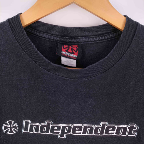 インディペンデント INDEPENDENT 90s メキシコ製 USA FABRIC アイアンクロス 両面プリント クルーネックTシャツ メンズ import:M