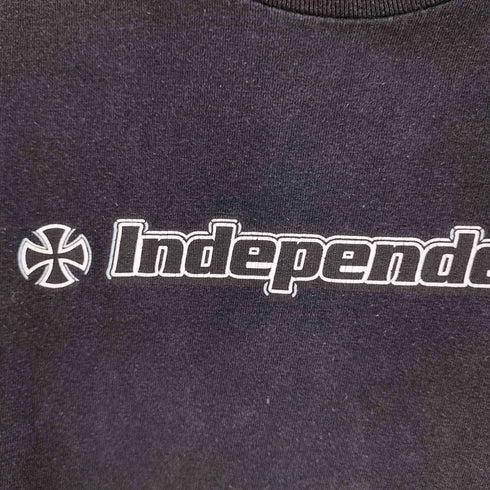 インディペンデント INDEPENDENT 90s メキシコ製 USA FABRIC アイアンクロス 両面プリント クルーネックTシャツ メンズ import:M