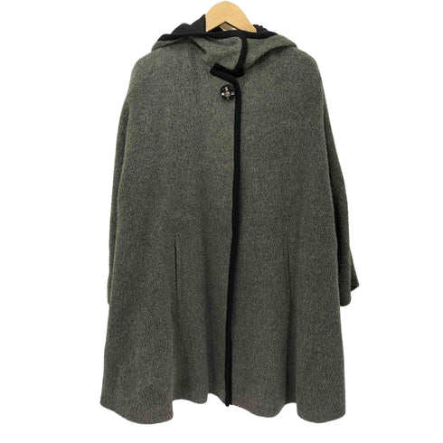 ランバンオンブルー LANVIN en Bleu ビジューボタン アルパカ フーデッドコート レディース JPN:38