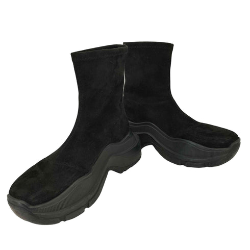 イエロー YELLO SINGLE SNEAKER SHORT BOOTS シングルスニーカー プラットフォームソール ソックブーツ レディース L
