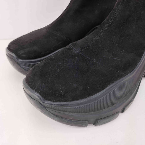 イエロー YELLO SINGLE SNEAKER SHORT BOOTS シングルスニーカー プラットフォームソール ソックブーツ レディース L
