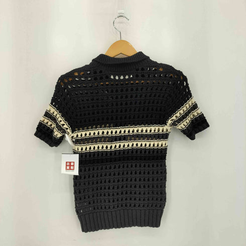 VOLTAGE CONTROL FILTER MESH BORDER TIGHT KNIT POLO メッシュボーダー タイト コットンニットポロシャツ domestic レディース F