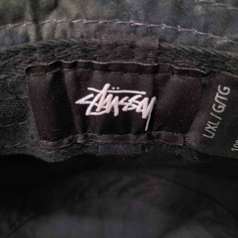 ステューシー Stussy ロゴプリント リアルツリーバケットハット メンズ L/XL