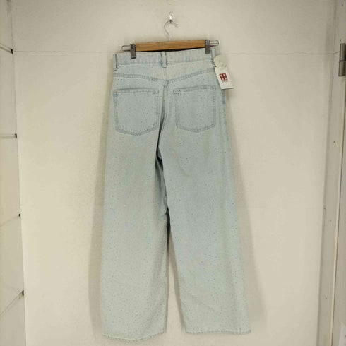 エイチアンドエム H&M ラインストーン装飾 ワイドデニムパンツ レディース 6