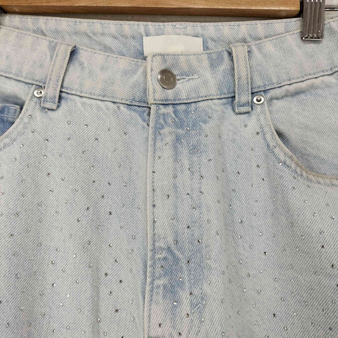 エイチアンドエム H&M ラインストーン装飾 ワイドデニムパンツ レディース 6