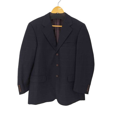 アランフラッサー alan flusser チェック柄 ウールジャケット&2タックスラックスパンツ セットアップ メンズ