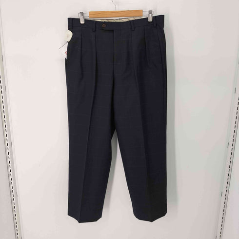 アランフラッサー alan flusser チェック柄 ウールジャケット&2タックスラックスパンツ セットアップ メンズ