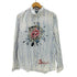 デシグアル Desigual more for less Regular Fit フラワー プリント ストライプ シャツ メンズ import:M