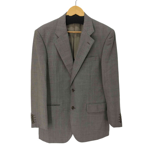 アランフラッサー alan flusser モヘア混 グレンチェック柄 ウールテーラードジャケット&2タックスラックスパンツ セットアップ メンズ