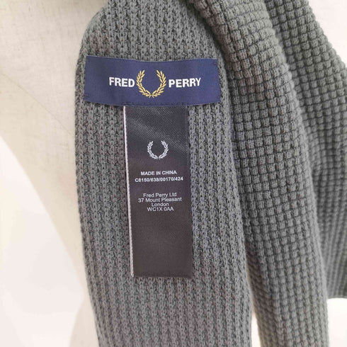 フレッドペリー FRED PERRY 24AW WAFFLE KNIT SCARF ワッフル ニット スカーフ メンズ