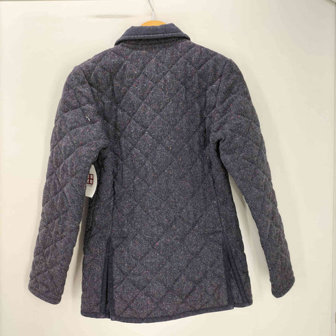 ラベンハム LAVENHAM 英国製 襟コーデュロイ メランジ ウール キルティング ジャケット カバーオール レディース UK:8