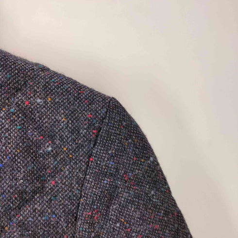ラベンハム LAVENHAM 英国製 襟コーデュロイ メランジ ウール キルティング ジャケット カバーオール レディース UK:8