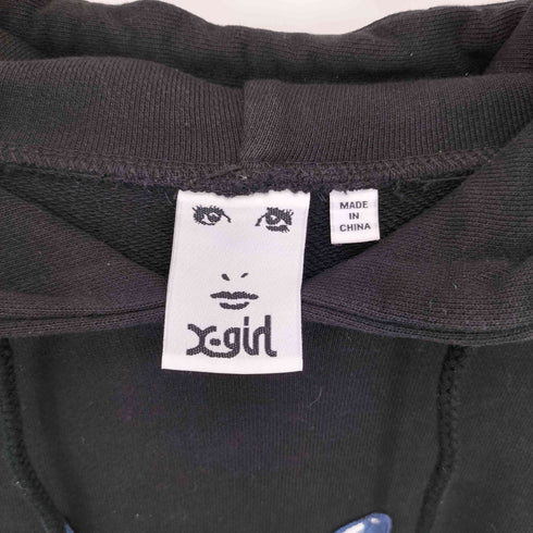 エックスガール X-girl 別注 PATCH HOODIE パッチフーディーパーカー レディース import:L