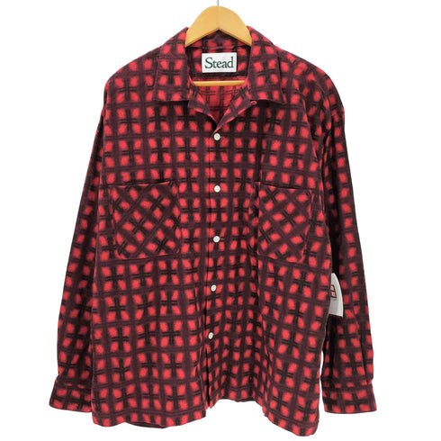 ジャーナルスタンダードホームステッド JOURNAL STANDARD J.S HOMESTEAD 24SS Stead BLUR CHECK OPEN SHIRT チェック オープン シャツ メンズ JPN:L