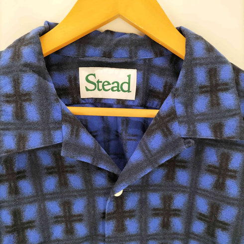 ジャーナルスタンダードホームステッド JOURNAL STANDARD J.S HOMESTEAD 24SS Stead BLUR CHECK OPEN SHIRT チェック オープン シャツ メンズ JPN:L