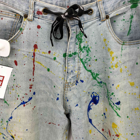 レフラー Leflah Paint Easy Baggy Jean ペイント加工 イージーバギーデニム メンズ L