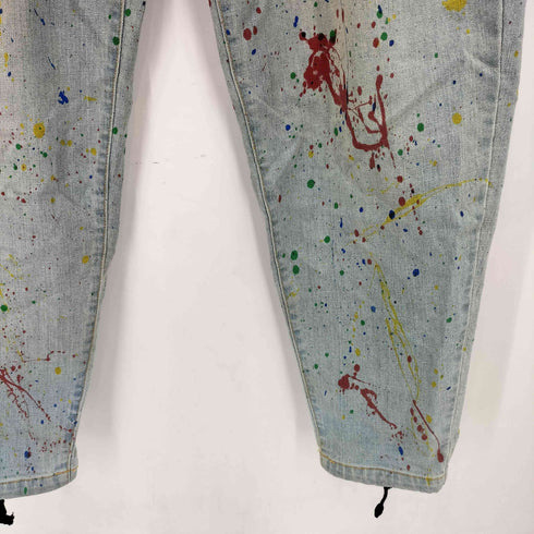 レフラー Leflah Paint Easy Baggy Jean ペイント加工 イージーバギーデニム メンズ L
