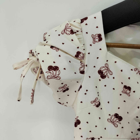 エブリン evelyn 25AW 13周年OP 総柄 パフスリーブワンピース レディース