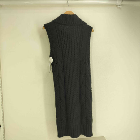 ディーゼル DIESEL 00S アクリルウール混 ニット ノースリーブロングジャケット レディース import:L