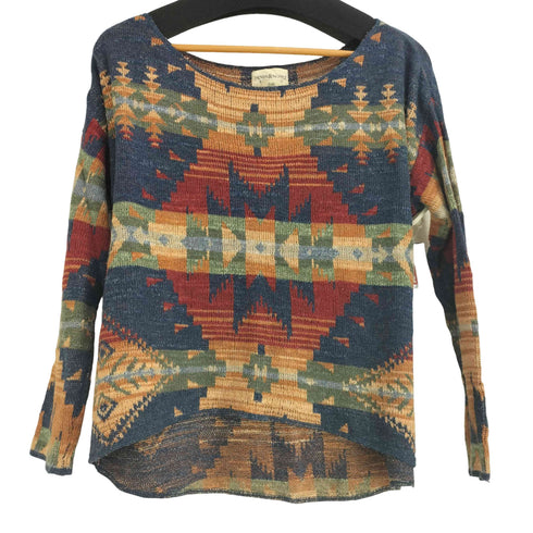 デニムアンドサプライ ラルフローレン DENIM & SUPPLY RALPH LAUREN ネイティブ柄 ボートネックニット レディース import:S
