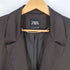 ザラ ZARA サテン テーラードジャケット レディース import:M