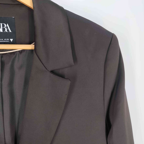 ザラ ZARA サテン テーラードジャケット レディース import:M