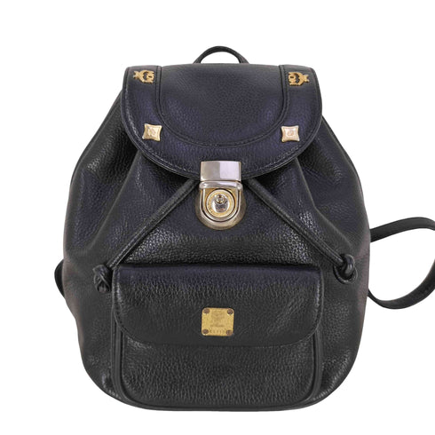 エムシーエム MCM 巾着 レザーバックパック レディース