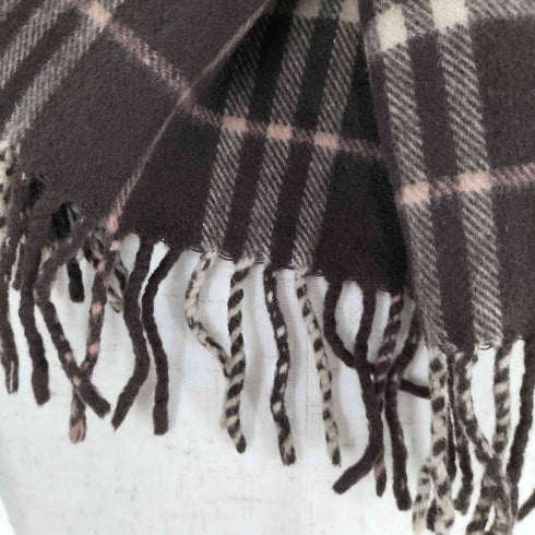 バーバリーブルーレーベル BURBERRY BLUE LABEL ノバチェック フリンジ ストール マフラー レディース