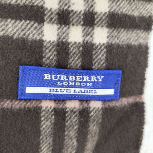 バーバリーブルーレーベル BURBERRY BLUE LABEL ノバチェック フリンジ ストール マフラー レディース