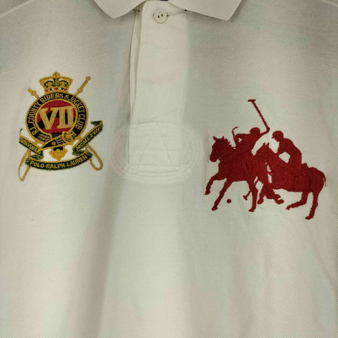 ポロラルフローレン POLO RALPH LAUREN シルエット刺繍 L/S ポロシャツ メンズ XS