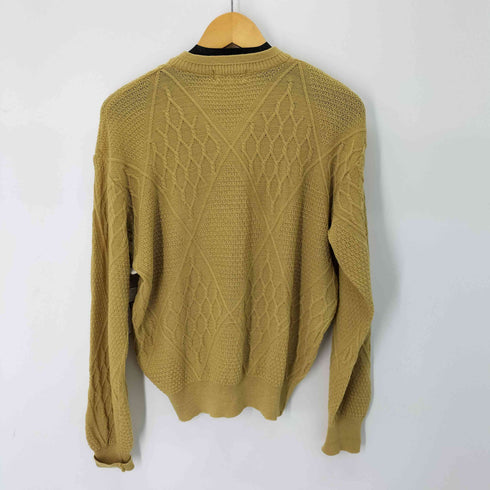 ダックス DAKS Vネック ウール100 ケーブルニット メンズ JPN:L