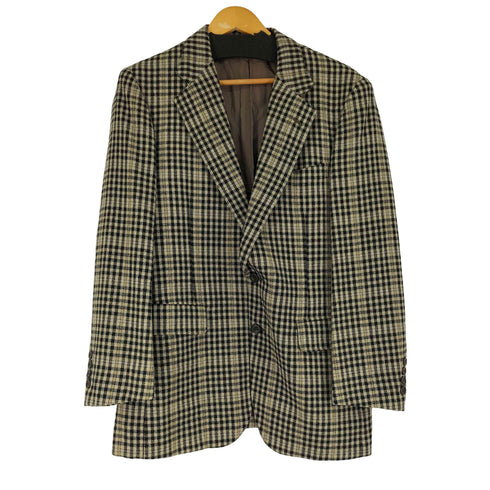 チャップスラルフローレン CHAPS RALPH LAUREN 2B チェック柄 ウールテーラードジャケット メンズ