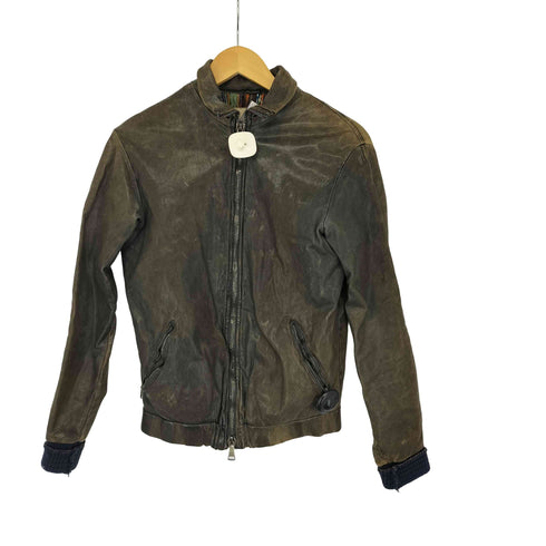 ジョルジオブラット Giorgio Brato イタリア製 ラムレザーシングルジャケット メンズ 44