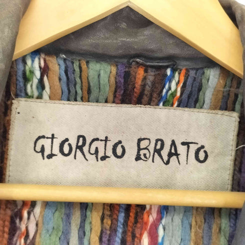 ジョルジオブラット Giorgio Brato イタリア製 ラムレザーシングルジャケット メンズ 44