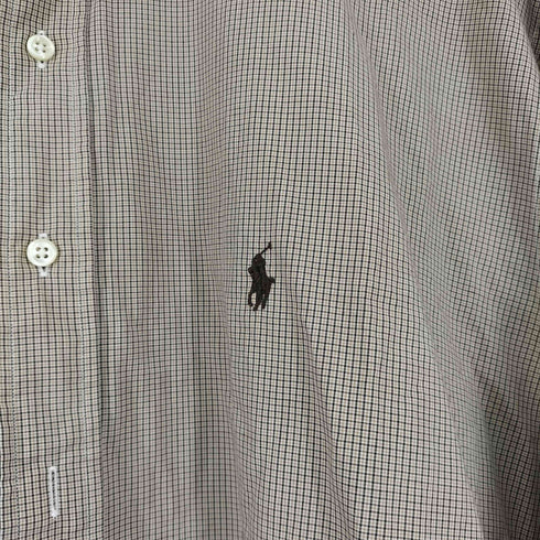 ラルフローレン RALPH LAUREN YARMOUTH スモールポニー刺繍 L/S チェックBDシャツ メンズ 17 1/2