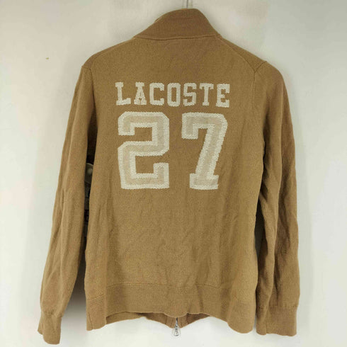 ラコステ LACOSTE ロゴ刺繍 ナンバリング ジップアップセーター メンズ M