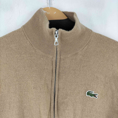 ラコステ LACOSTE ロゴ刺繍 ナンバリング ジップアップセーター メンズ M