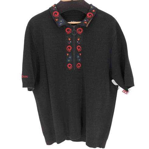 Malbon Golf 24SS MALBON LAURENT JACQUARD PLACKET POLO メンズ import:L