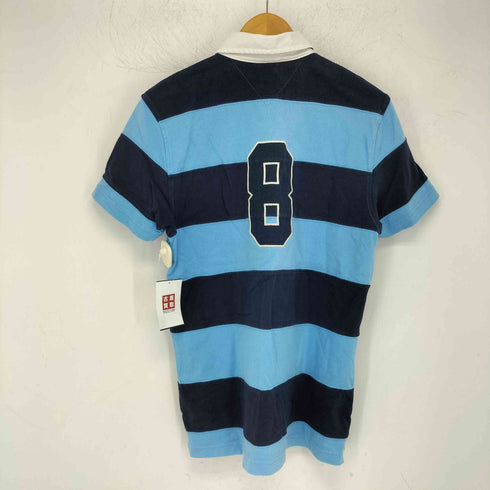 トミーヒルフィガー TOMMY HILFIGER 月桂樹ロゴ刺繍 ボーダー S/S ポロシャツ メンズ JPN:S