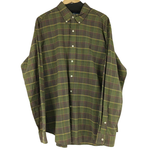 ラルフローレン RALPH LAUREN CLASSIC FIT ポニー刺繍チェック柄 L/S BDシャツ メンズ XL
