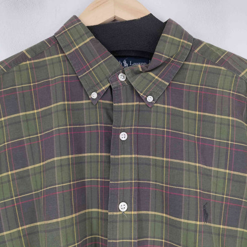 ラルフローレン RALPH LAUREN CLASSIC FIT ポニー刺繍チェック柄 L/S BDシャツ メンズ XL