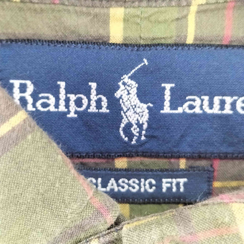 ラルフローレン RALPH LAUREN CLASSIC FIT ポニー刺繍チェック柄 L/S BDシャツ メンズ XL