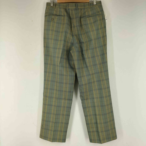 アクアスキュータム AQUASCUTUM チェック ウールストレートスラックス メンズ