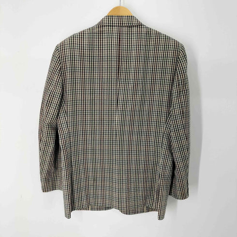 ダックス DAKS チェック柄 シルク混 テーラードジャケット メンズ
