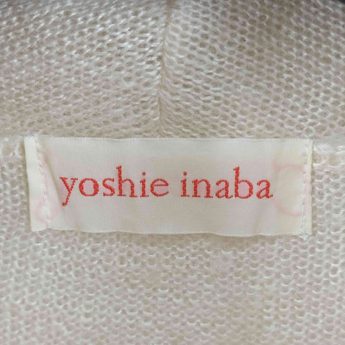ヨシエイナバ YOSHIE INABA モヘア混 フーデッドデザイン ニット レディース