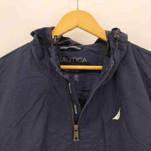 ノーティカ NAUTICA ワンポイント 刺繍 ロゴ プリント ナイロン アノラック ジャケット メンズ import:XL