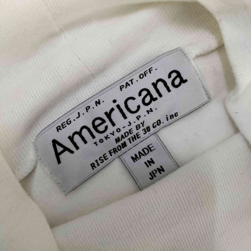 アメリカーナ Americana 裾 刺繍 サムホール ハイネック ロングスリーブ カットソー レディース