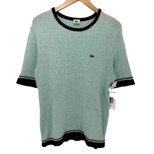 ラコステ LACOSTE 文字ワニ クルーネック 半袖ニット レディース 42
