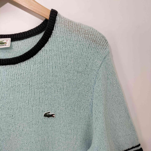 ラコステ LACOSTE 文字ワニ クルーネック 半袖ニット レディース 42